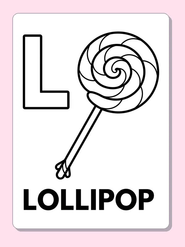 A spiral lollipop stands next to a large L, giving a clear circular path for alternating colors