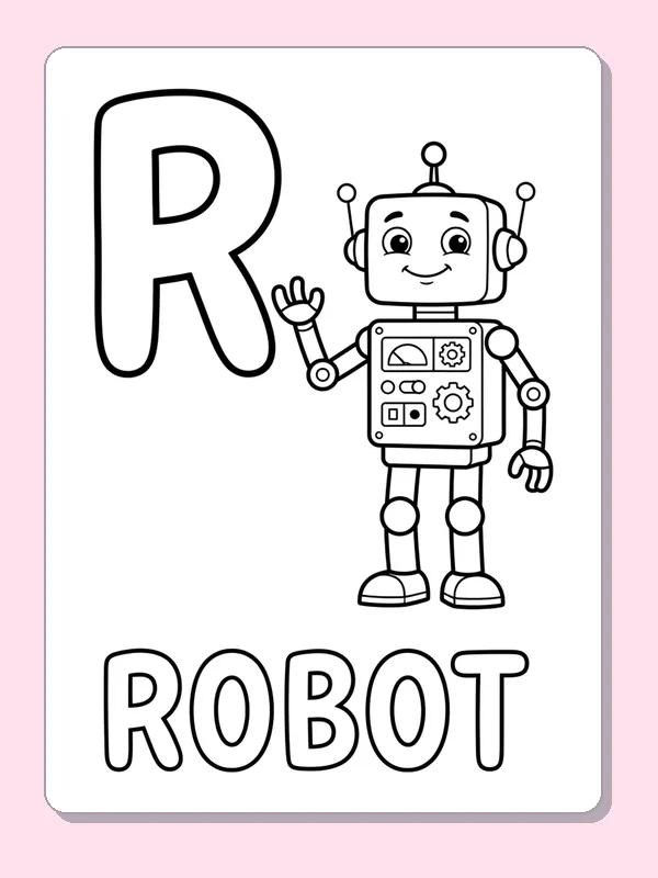 12 Letter R Coloring Pages: Rabbits & Robots | ColoringKids.net