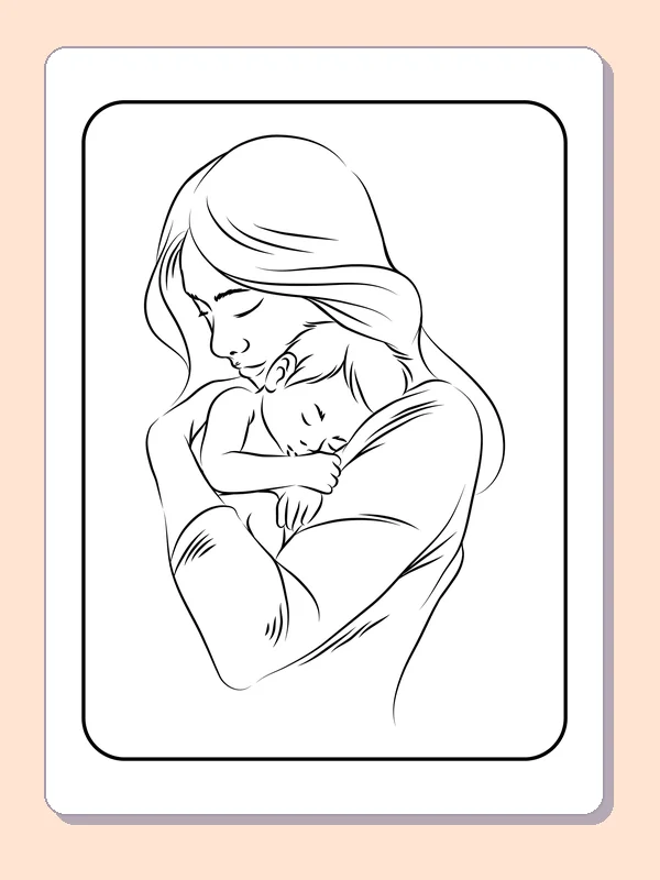 Mother and child resting cheek to cheek in a close embrace