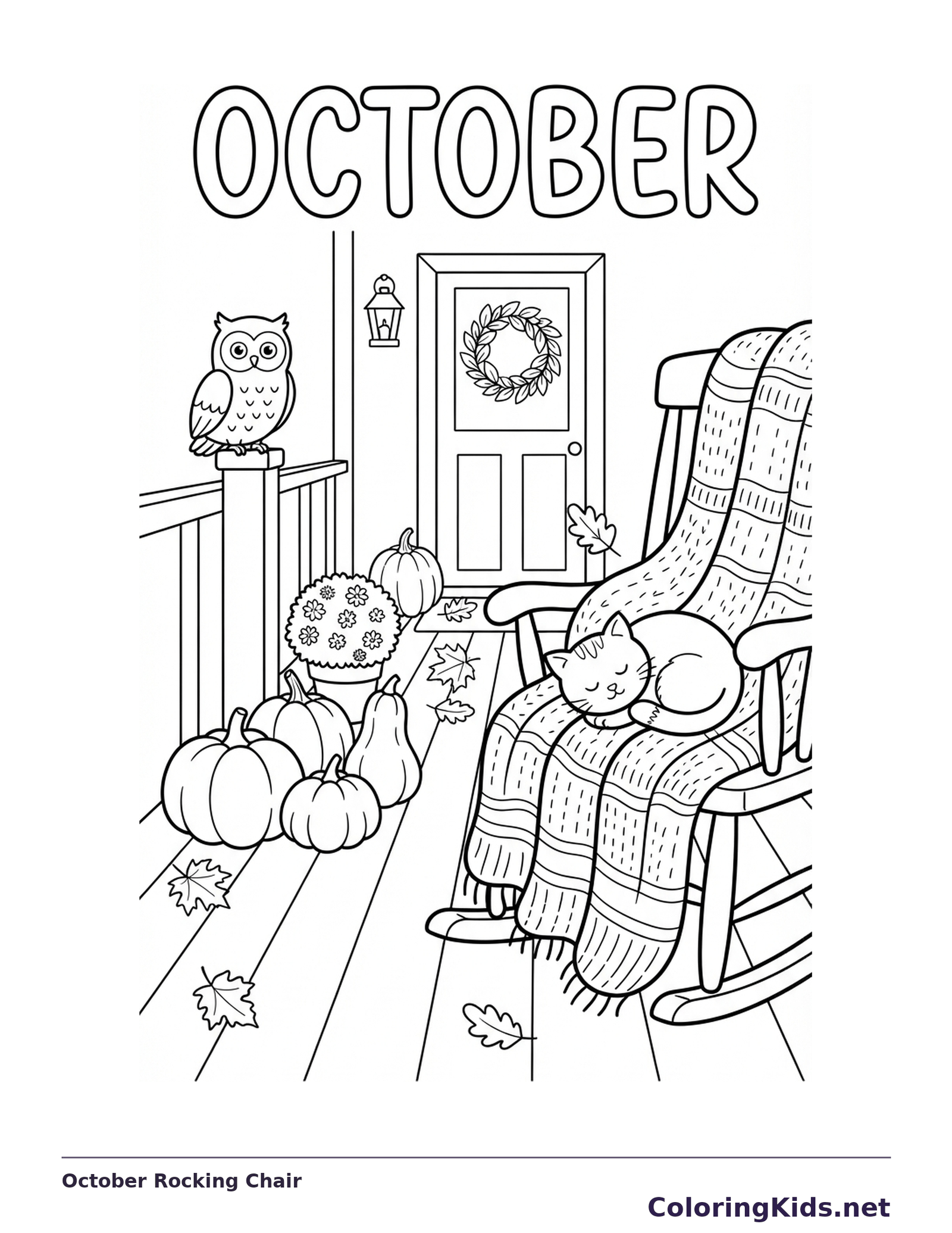 October Rocking Chair coloring page | ColoringKids.net