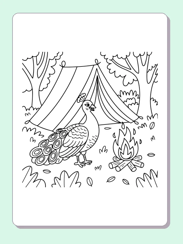 Color Shgeets 20 Peacock Coloring Pages: Patterned Tails | ColoringKids.net