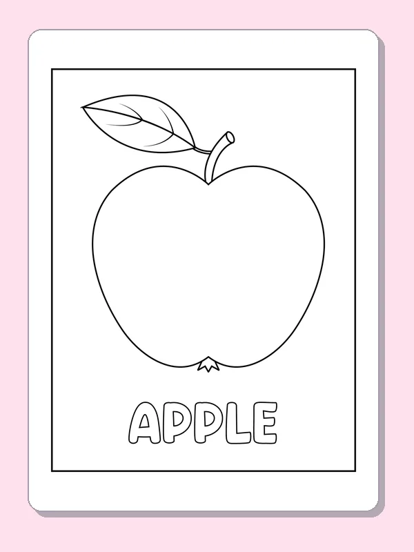 Apple First Word Page coloring page | ColoringKids.net