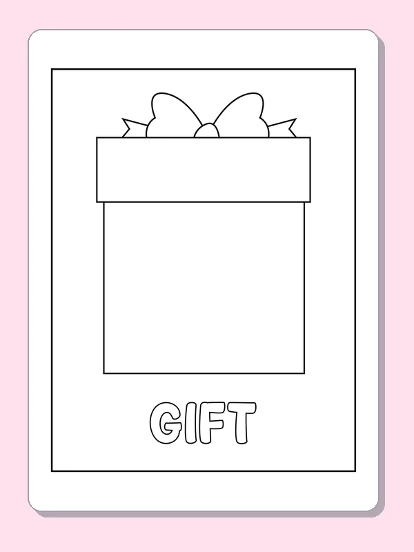 Gift First Word Page coloring page | ColoringKids.net