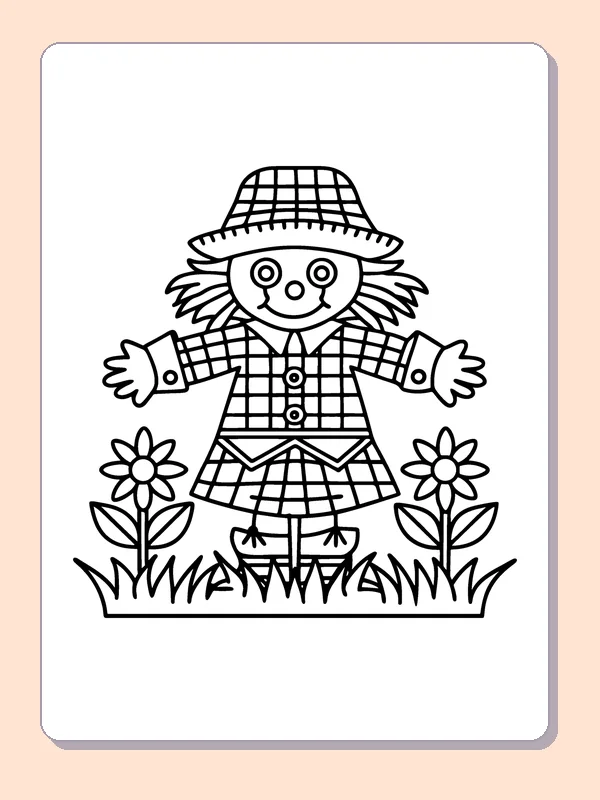 Drawing Ideas Roses Using Number Scarecrow Between Two Sunflowers coloring page | ColoringKids.net