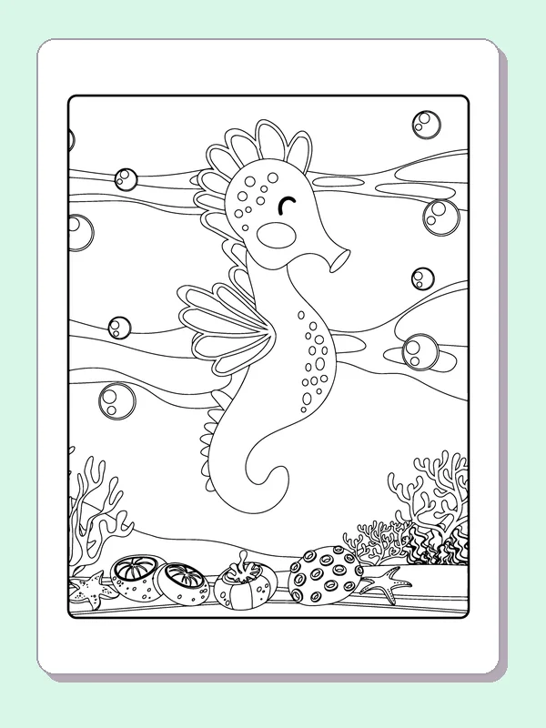 Tall seahorse with petal-like back spines, side fin and small body spots