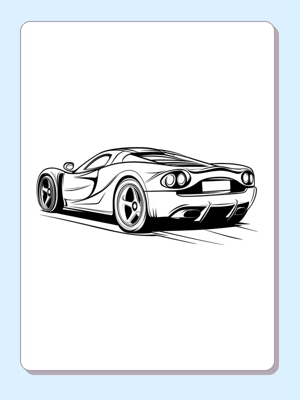 Black and white printable winged side profile coloring sheet