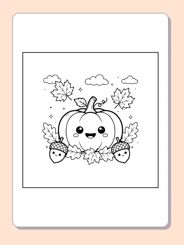 Chid Frame Science Three acorn friends coloring page | ColoringKids.net