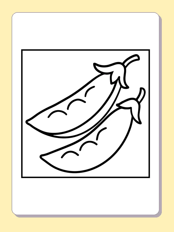 Two Curved Chili Peppers coloring page: black and white line art to print or color online