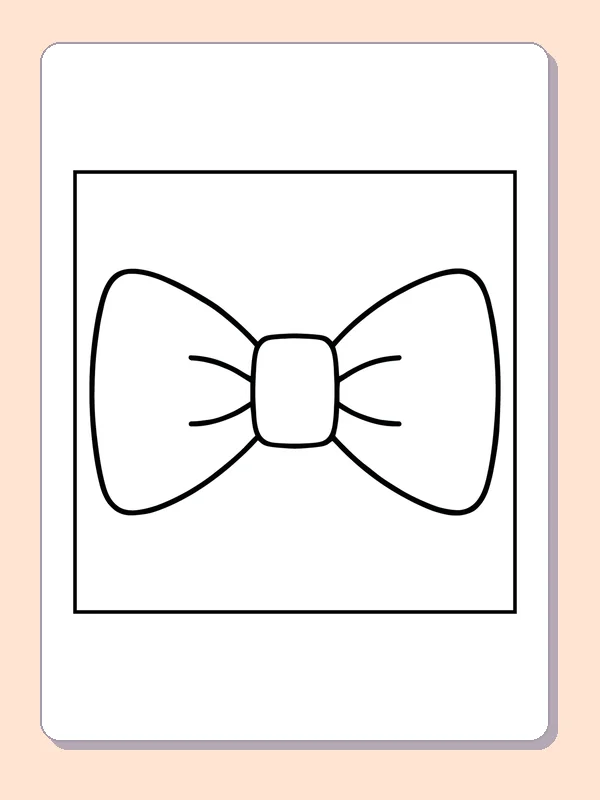 Black and white printable wedding bow tie coloring sheet